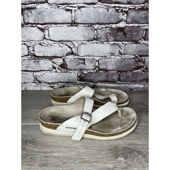 Mephisto Womens Sandals Helen Casual Buckle Strap Toe-Post Open Back Leather 39 - Picture 8 of 16